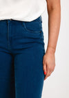 Fransa Elli Luxe Straight Leg Jeans, Mid Blue Denim