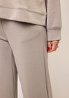 Fransa Aurora Soft Scuba Wide Leg Trousers, Beige