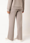 Fransa Aurora Soft Scuba Wide Leg Trousers, Beige