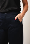 Fransa Zarina Stretch Wide Leg Trousers, Navy