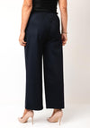 Fransa Zarina Stretch Wide Leg Trousers, Navy
