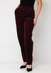 Fransa Cory Wide Leg Corduroy Trousers, Wine