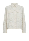 Freequent Anni Laser Cut Twill Jacket, Off White