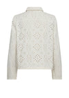 Freequent Anni Laser Cut Twill Jacket, Off White