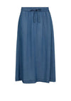 Freequent Carly Tie Skirt, Medium Blue Denim