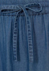 Freequent Carly Tie Skirt, Medium Blue Denim