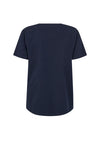 Freequent Fenjal Embellished Bow T Shirt, Navy