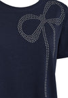 Freequent Fenjal Embellished Bow T Shirt, Navy