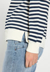 Freequent Fiffi Striped Sweatshirt, Navy and White