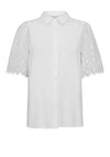 Freequent Lara Lace Sleeved Shirt, Brilliant White