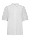 Freequent Lara Lace Sleeved Shirt, Brilliant White