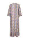 Freequent Larin Linen Blend Tunic Dress, Sand Melange & Nebulas Blue