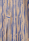 Freequent Larin Linen Blend Tunic Dress, Sand Melange & Nebulas Blue