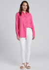 Freequent Lava Linen Shirt, Carmine Rose