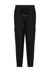 Freequent Lava Linen Cargo Trousers, Black
