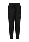 Freequent Lava Linen Cargo Trousers, Black