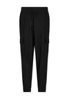 Freequent Lava Linen Cargo Trousers, Black