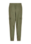 Freequent Lava Linen Cargo Trousers, Deep Lichen Green