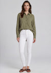 Freequent Lava Linen Shirt, Deep Lichen Green