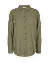 Freequent Lava Linen Shirt, Deep Lichen Green