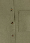 Freequent Lava Linen Shirt, Deep Lichen Green