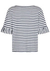 Freequent Marline Stripe T-Shirt, Brilliant White & Navy Blazer