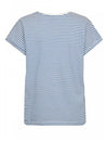 Freequent Mian Stripe V-Neck T-Shirt, Off White & Nebulas Blue
