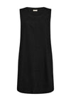 Freequent Lava Button Back Linen Dress, Black