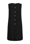Freequent Lava Button Back Linen Dress, Black