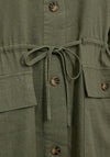 Freequent Lava Linen Jacket, Dark Olive
