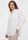 Freequent Lava Linen Shirt, Bright White