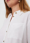 Freequent Lava Linen Shirt, Bright White