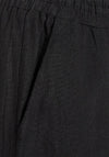 Freequent Lava Linen Ankle Trousers, Black