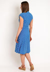 FREEQUENT V-Neck Striped A-Line Midi Dress, Blue