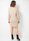 Freequent Saturn Knit Roll Neck Jumper, Beige