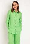 Freequent Lava Linen Shirt, Bud Green