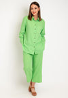 Freequent Lava Linen Shirt, Bud Green