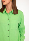 Freequent Lava Linen Shirt, Bud Green