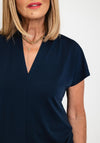 FREEQUENT Lightweight V-Neck Top, Navy