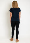 FREEQUENT Lightweight V-Neck Top, Navy