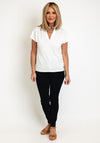 FREEQUENT Lightweight V-Neck Top, Off White