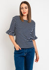 Freequent Marline Stripe T-Shirt, Navy Blazer