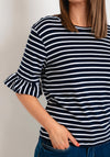 Freequent Marline Stripe T-Shirt, Navy Blazer