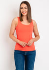 Freequent Sonia Tank Top, Hot Coral