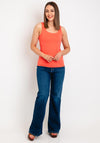 Freequent Sonia Tank Top, Hot Coral