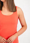 Freequent Sonia Tank Top, Hot Coral