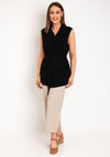 Freequent Lava Linen Waistcoat, Black