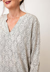 Frequent Adney Dalmatian V Neck Blouse, White