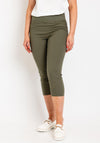 Freequent Shantal Power Capri Trousers, Dusty Olive