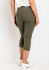 Freequent Shantal Power Capri Trousers, Dusty Olive